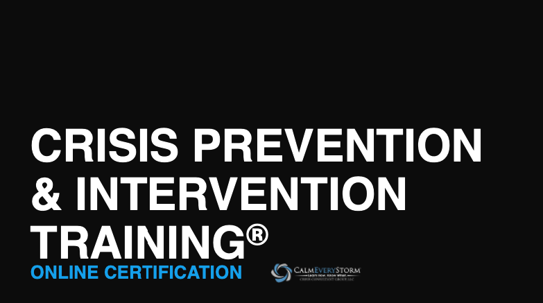 Crisis Intervention Training Non violent Certification Online BC